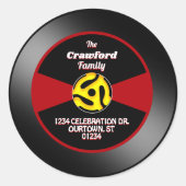 Vinyl 45 Record Label Familie Adres (Voorkant)