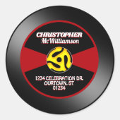 Vinyl 45 Record label Individueel gepersonaliseerd (Voorkant)