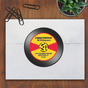 Vinyl 45 Record Label Persoonlijk Gepersonaliseerd