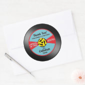 Vinyl 45 Record Label Verjaardagsfeestje Bedankt (Envelop)