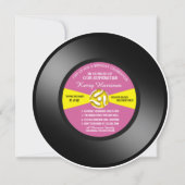 Vinyl 45 Record Verjaardagsfeest Uitnodiging (Voorkant)