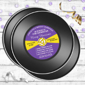 Vinyl 45 Record Verjaardagsfeest Uitnodiging