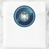 VINYL 45 RPM record, Blauw Ronde Sticker (Tas)