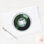VINYL 45 RPM record, Groen/Wit Ronde Sticker (Envelop)
