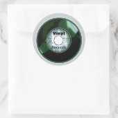 VINYL 45 RPM record, Groen/Wit Ronde Sticker (Tas)