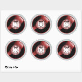 Vinyl 45 RPM single, Rood/Wit Ronde Sticker (Vel)