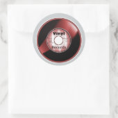 Vinyl 45 RPM single, Rood/Wit Ronde Sticker (Tas)