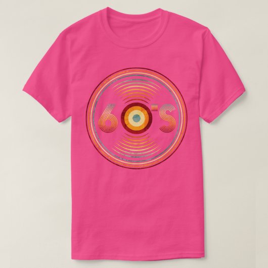 Vinyl 60s  Retro Jaar van de Geboorte Muziek Gift T-shirt (Design voorkant)