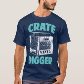 Vinyl Addict Junkie Crate Digger DJ Humor T-Shirt (Voorkant)