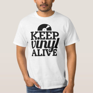 Vinyl Alive T-Shirt - Dj's, mixen - White