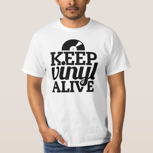 Vinyl Alive T-Shirt - Dj's, mixen - White (Voorkant)