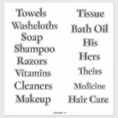  Vinyl-badkamer Sticker (Vel)