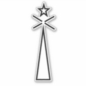 Vinyl Beacon Star  Sticker (Voorkant)