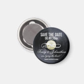 Vinyl bewaart de datum PERSONALISEREN Magneet (Voorkant / Achterkant)