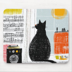 Vinyl Black Cat High Rise Live Set Muismat