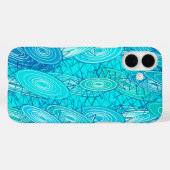 "Vinyl Blues" abstract - turquoise, blauw, wit Case-Mate iPhone Case (Achterkant (horizontaal))