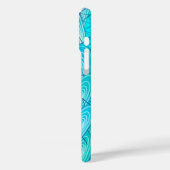 "Vinyl Blues" abstract - turquoise, blauw, wit Case-Mate iPhone Case (Achterkant / Links)