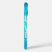 "Vinyl Blues" abstract - turquoise, blauw, wit Case-Mate iPhone Case (Achterkant / Rechts)