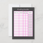 Vinyl & Books Personalized Reading Tracker Card Kaart (Voorkant)