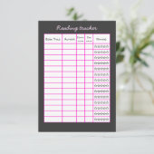 Vinyl & Books Personalized Reading Tracker Card Kaart (Staand voorkant)