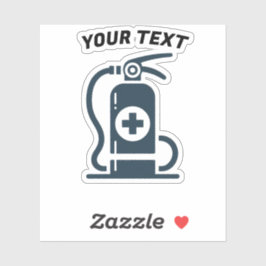 Vinyl brandblusser sticker