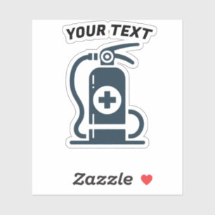 Vinyl brandblusser sticker