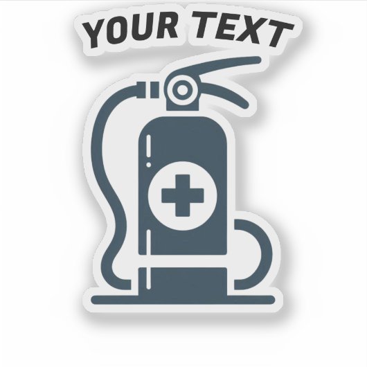 Vinyl brandblusser sticker (Voorkant)