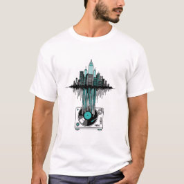 Vinyl City Soundwave | Moderne kunstmuziekliefhebb T-shirt