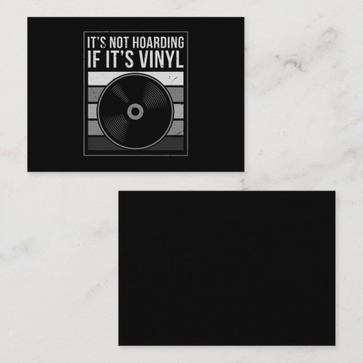 Vinyl Collector Music DJ Record Mannen Vinyl Visitekaartje (Voorkant / Achterkant)