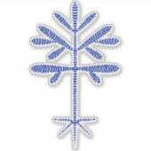 Vinyl Decal met een Blauwe Sproeier Sticker (Voorkant)