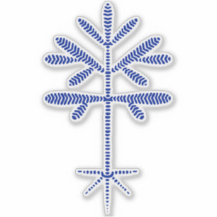 Vinyl Decal met een Blauwe Sproeier Sticker