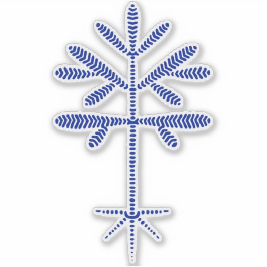 Vinyl Decal met een Blauwe Sproeier Sticker (Voorkant)