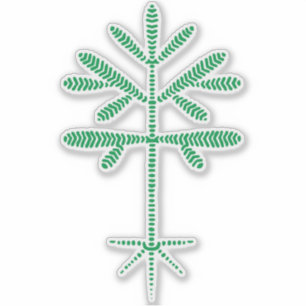 Vinyl Decal met een groene Sapling Sticker