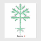 Vinyl Decal met een groene Sapling Sticker (Vel)