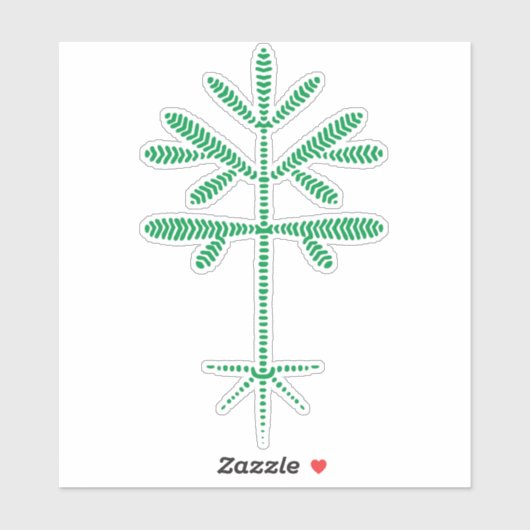 Vinyl Decal met een groene Sapling Sticker (Vel)