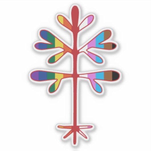 Vinyl Decal met Pride Sapling Sticker (Voorkant)