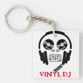 Vinyl DJ Acryl Sleutelhanger