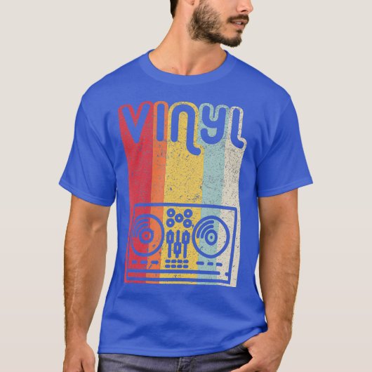 Vinyl DJ Shirt Retro Style Mixer (Voorkant)