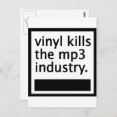 vinyl doodt de mp3 - industrie - briefkaart (Voorkant / Achterkant)