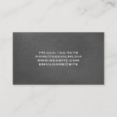 Vinyl en microfoon | Leren achtergrond Visitekaart Visitekaartje (Achterkant)