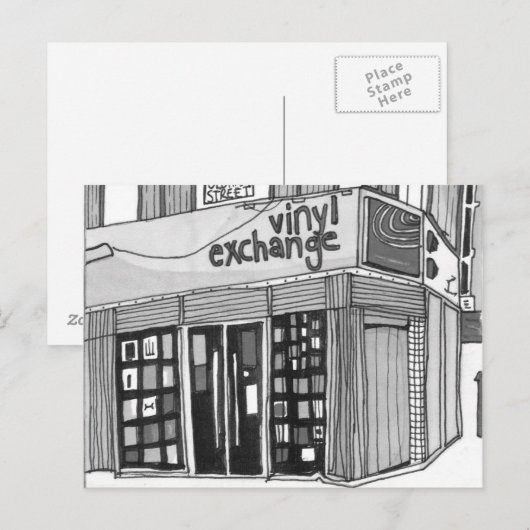 Vinyl Exchange Manchester Briefkaart (Voorkant / Achterkant)