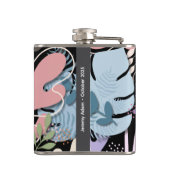 Vinyl Flask 6oz: Vertrouw Me (zwart) Heupfles (Achterkant)