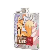 Vinyl fles 180ml : Vertrouw Me (lichtgrijs) Heupfles (Links)