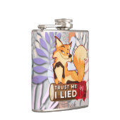 Vinyl fles 180ml : Vertrouw Me (lichtgrijs) Heupfles (Rechts)