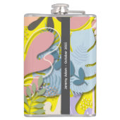 Vinyl fles 8oz: Vertrouw me (geel) Heupfles (Achterkant)