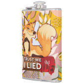 Vinyl fles 8oz: Vertrouw me (oranje) Heupfles (Links)