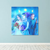 Vinyl Fotobehang 3 godin van het lot Canvas Afdruk (Insitu (Houten vloer))