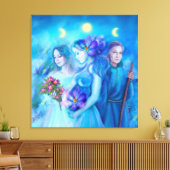 Vinyl Fotobehang 3 godin van het lot Canvas Afdruk (Insitu (Woonkamer))