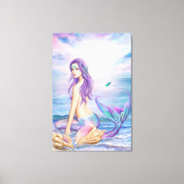 Vinyl Fotobehang Blauwe zeemeermin Canvas Afdruk