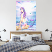 Vinyl Fotobehang Blauwe zeemeermin Canvas Afdruk (Insitu (Slaapkamer))